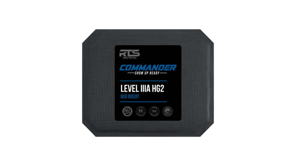 RTS Tactical Ballistic Insert Commander Level IIIA HG2 Barrday Kevlar Armor Plate