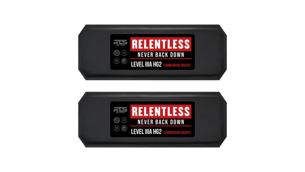 RTS Tactical Cummerbund Inserts Relentless Level IIIA HG2 Armor Plate