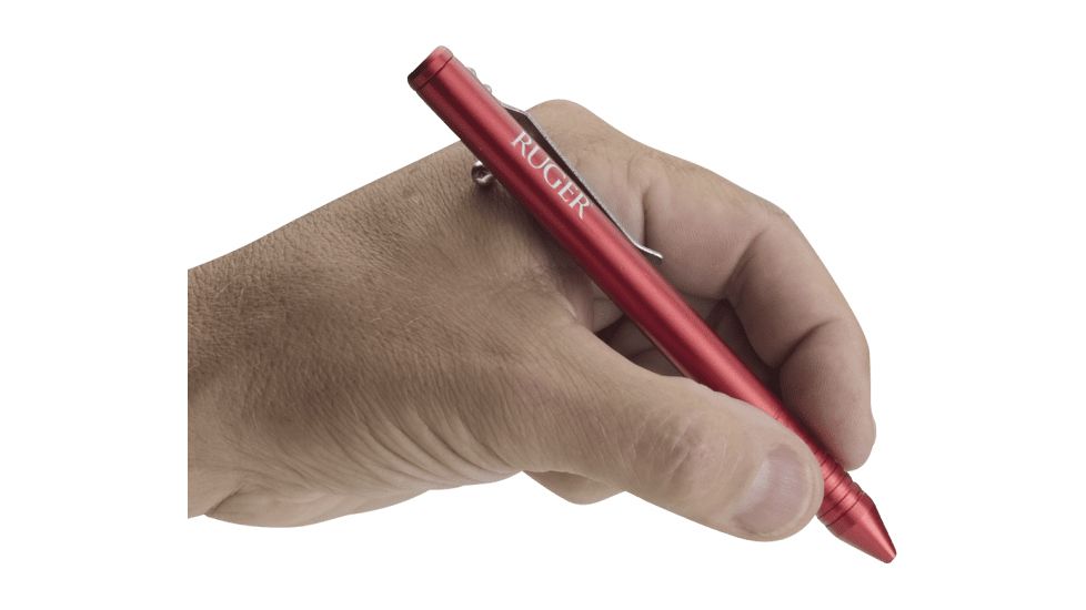 Ruger Bolt Action Pencil, Stainless Steel, Red, R3402