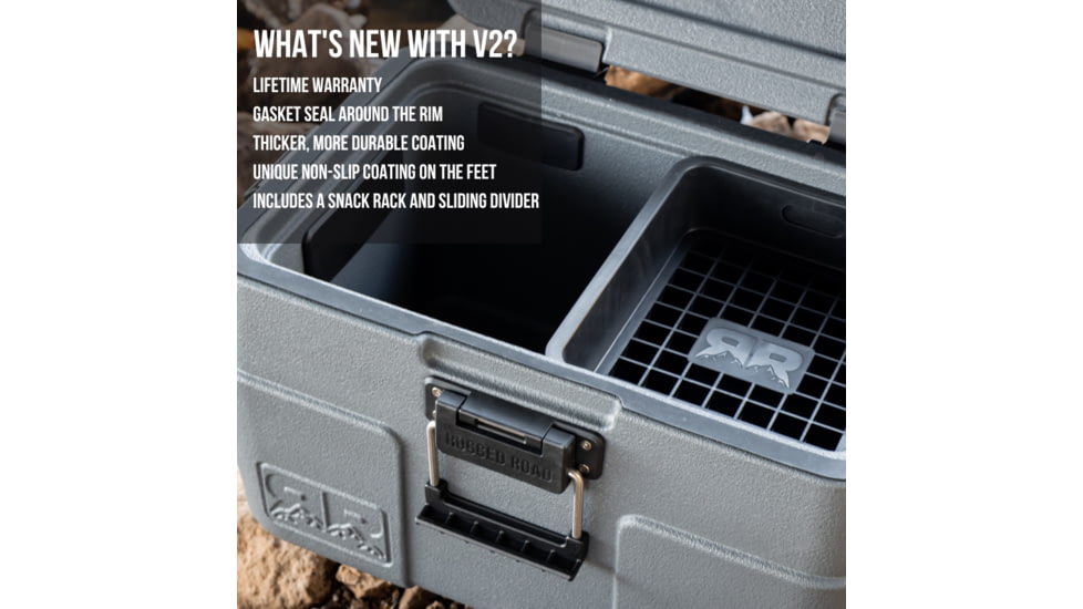 Rugged Road 65 Cans Version 2 Hard Cooler, Gunmetal Gray, RR65 V2 - Gunmetal Gray