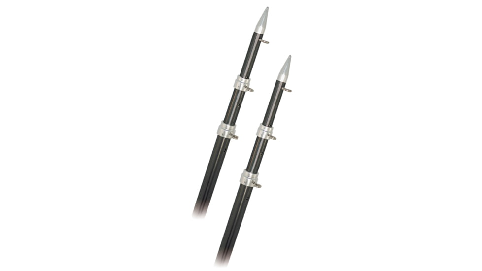 RUPP Marine 15' Telescopic Carbon Fiber Outrigger Poles 1.5" - Silver 57415