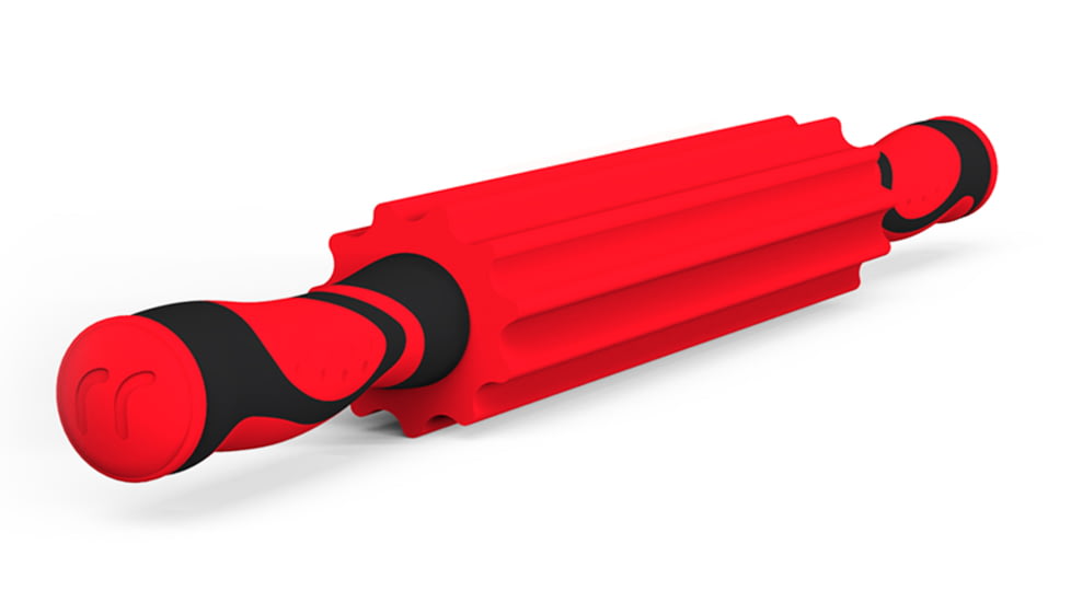 Rykr Roll M-Roll Stick Massage Roller, Red, 20in L X 2.25 Dia, MR1