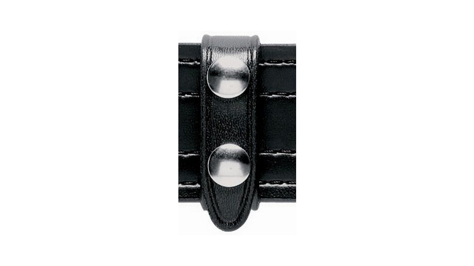 Safariland 65 Belt Keeper, 2 Snap 0.75in.W, Pack Of 4, Plain Black W/ Black Plastic Snap, 1.75in. Belt 65-4-2PBL