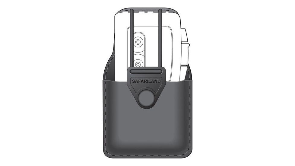 Safariland 764 Tape Recorder Holder, 1.125in. D X 2.25in. W X 5.5in. H, STX Hi Gloss Black 764-1-49