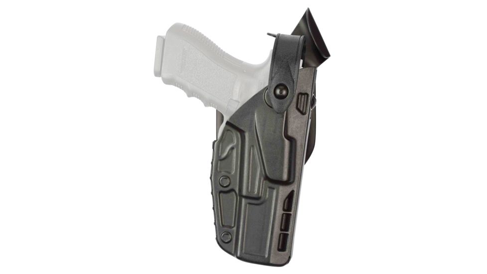 Safariland 7395RDS 7TS ALS Low-Ride Level I Retention Duty Holster, Glock 17/22 w/TLR-7, Left, STX Plain, Black, 1328851