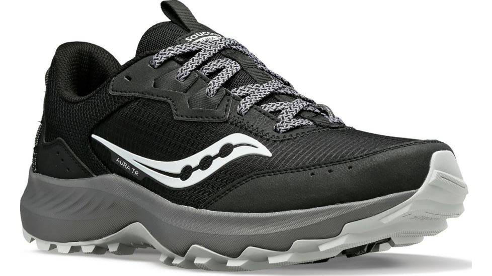 Saucony Aura TR Trail Shoes - Mens, Black/Gravel, 9.5, Medium, S20862-10-001-M-9.5