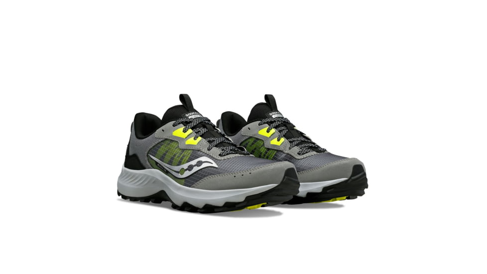 Saucony Aura TR Trail Shoes - Mens, Cinder/Citron, 12, Medium, S20862-100-020-M-12