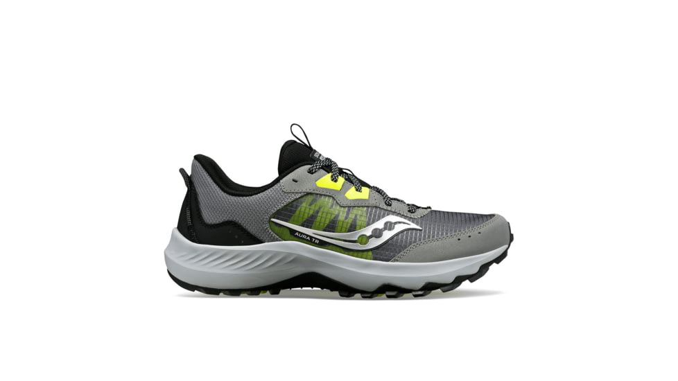 Saucony Aura TR Trail Shoes - Mens, Cinder/Citron, 12, Medium, S20862-100-020-M-12