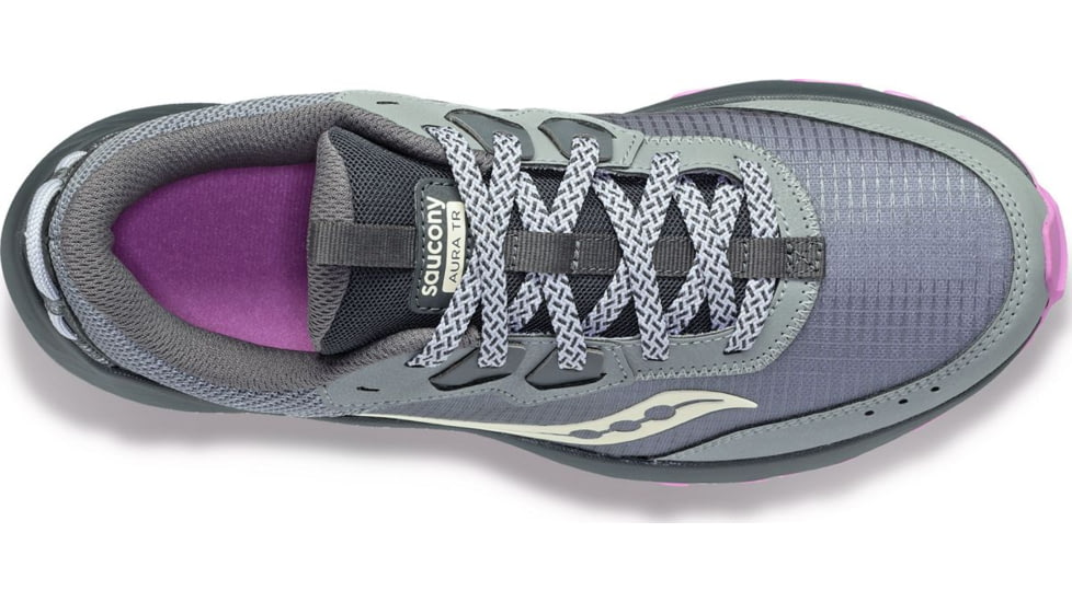 Saucony Aura TR Trail Shoes - Womens, Fossil/Grape, 6, Wide, S10862-12-020-M-6