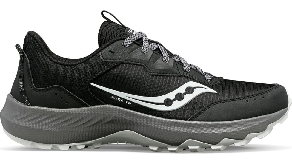 Saucony Aura TR Wide Trail Shoes - Mens, Black/Gravel, 12, Wide, S20863-10-001-W-12
