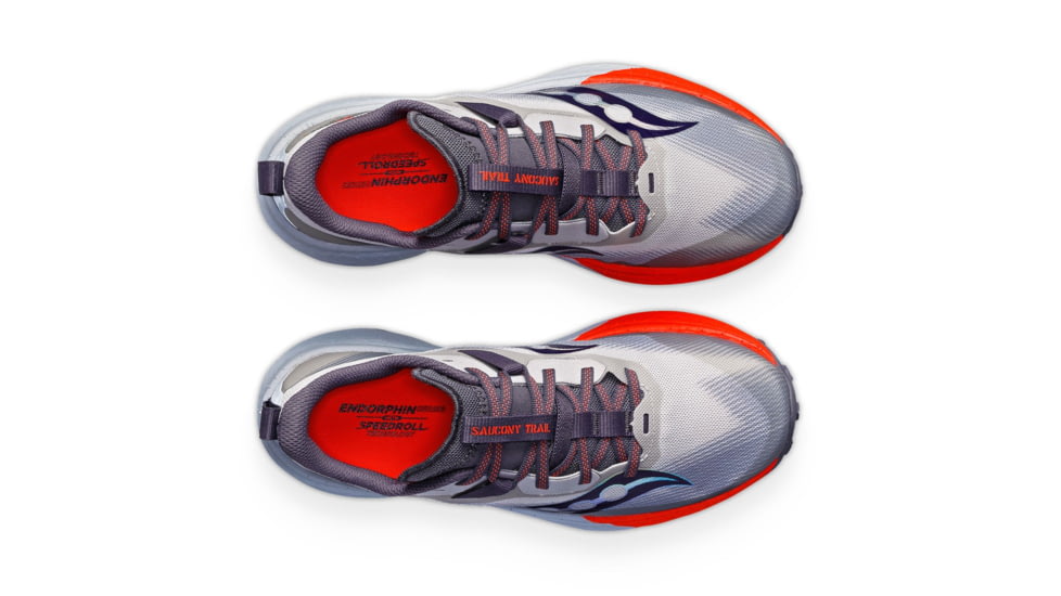 Saucony Endorphin Edge Trail Shoes - Womens, Cloud/Vizired, 12, Medium, S10773-125-020-M-12