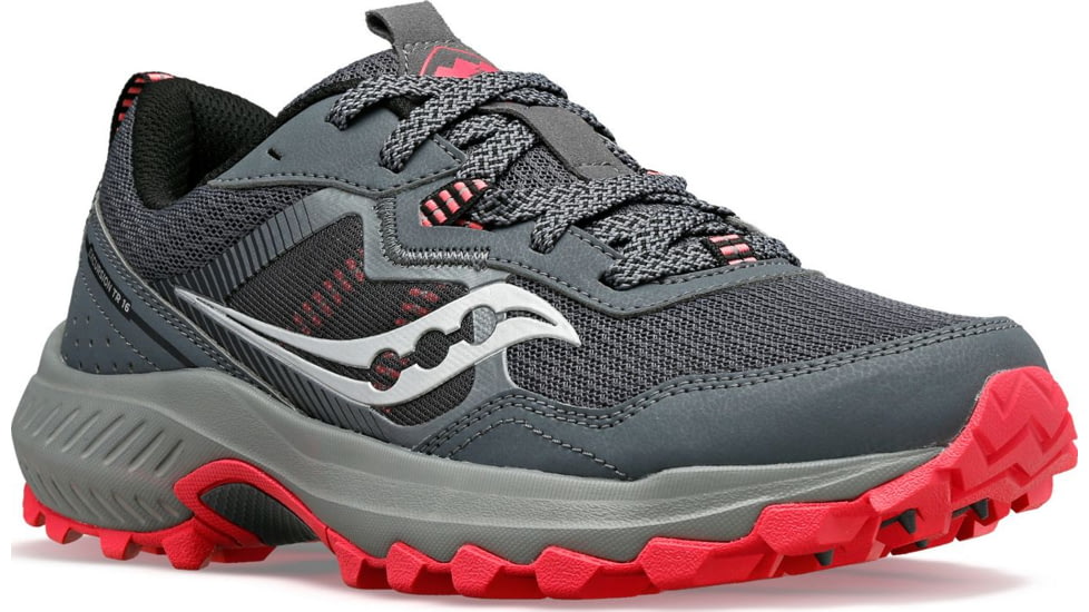 Saucony Excursion TR16 Trail Shoes - Womens, Grey/Coral, 5.5, Medium, S10744-40-027-M-5.5