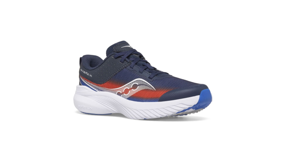 Saucony Kinvara 14 LTT Sneakers - Kids, Navy/Red, 4.5, Wide, SK267461-W-4.5