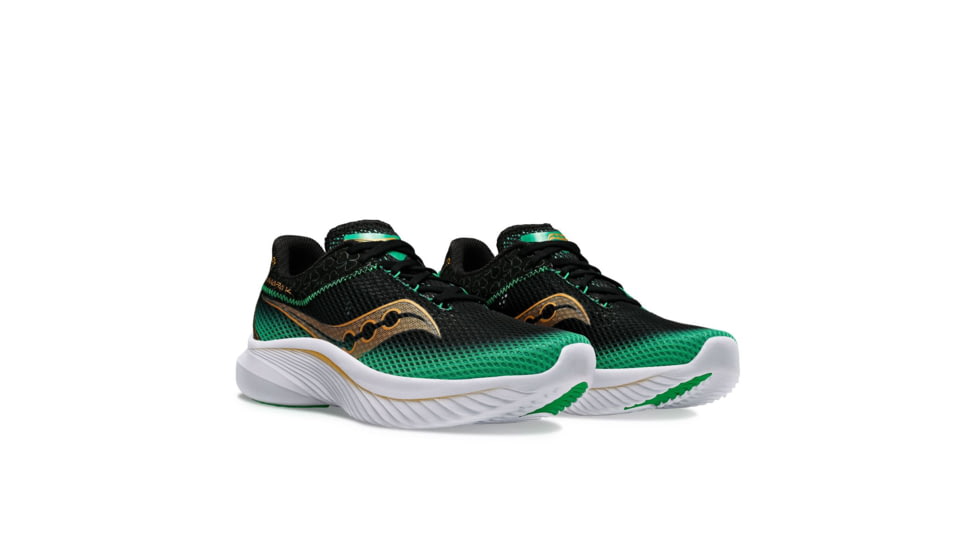 Saucony Kinvara 14 Shoes - Mens, Black/Green, 14, Medium, S20823-18-001-M-14