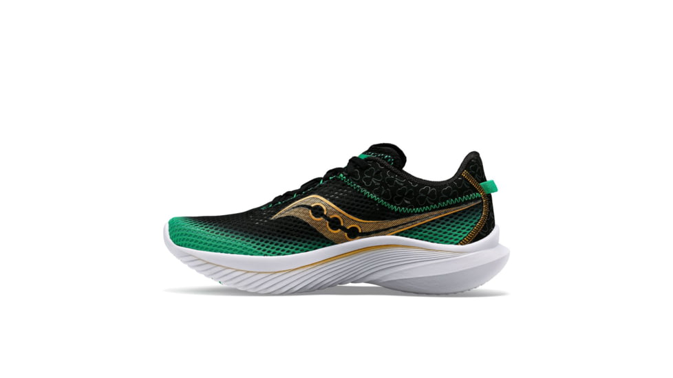 Saucony Kinvara 14 Shoes - Mens, Black/Green, 14, Medium, S20823-18-001-M-14