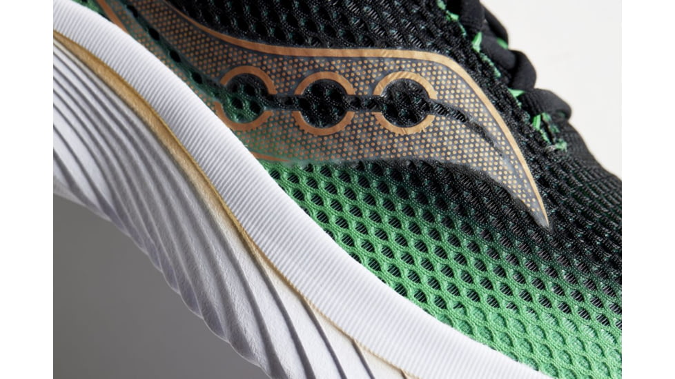 Saucony Kinvara 14 Shoes - Mens, Black/Green, 14, Medium, S20823-18-001-M-14