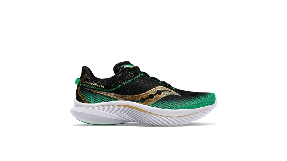 Saucony Kinvara 14 Shoes - Mens, Black/Green, 14, Medium, S20823-18-001-M-14