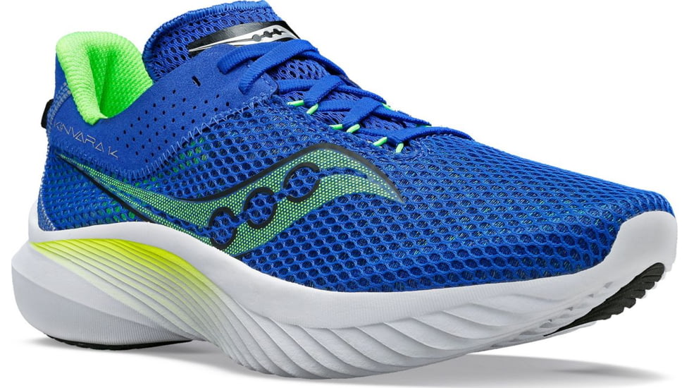 Saucony Kinvara 14 Shoes - Mens, Superblue/Slime, 8, Medium, S20823-33-400-M-8