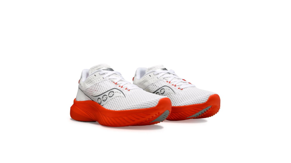 Saucony Kinvara 14 Shoes - Womens, White/Infrared, 9.5, Medium, S10823-122-100-M-9.5