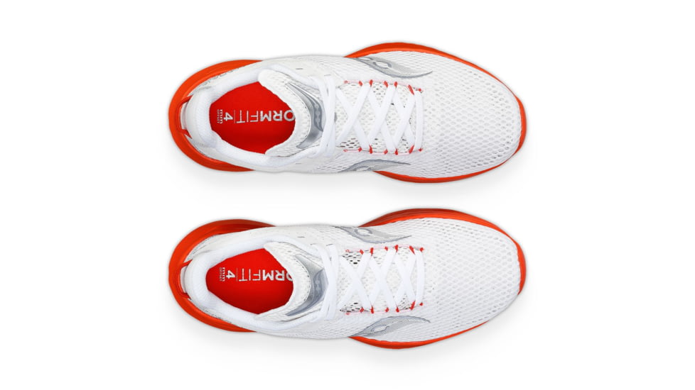 Saucony Kinvara 14 Shoes - Womens, White/Infrared, 9.5, Medium, S10823-122-100-M-9.5