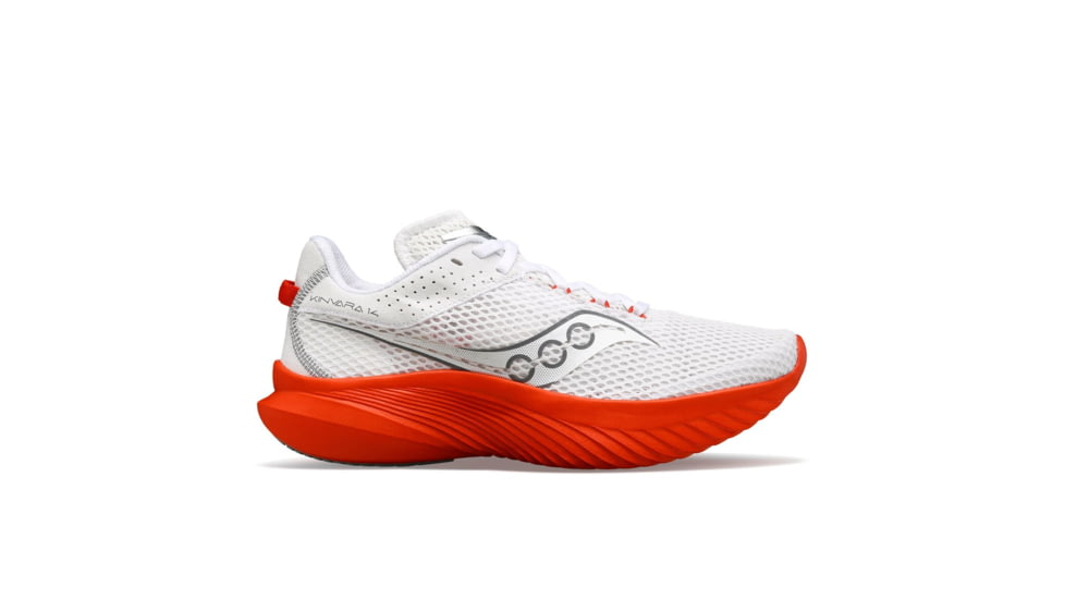 Saucony Kinvara 14 Shoes - Womens, White/Infrared, 9.5, Medium, S10823-122-100-M-9.5