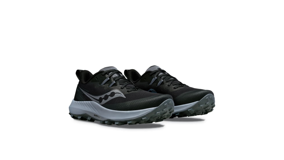Saucony Peregrine 14 Trail Shoes - Womens, Black/Carbon, 6, Medium, S10916-100-001-M-6