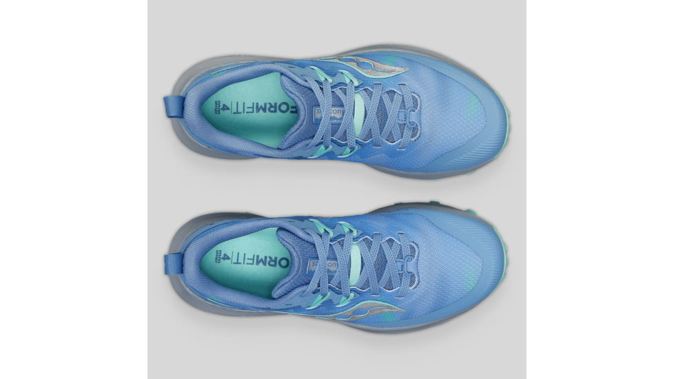 Saucony Peregrine 14 Trail Shoes - Womens, Breeze/Mint, 7, Medium, S10916-138-400-M-7