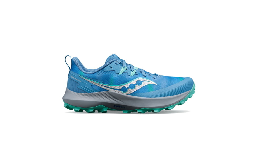 Saucony Peregrine 14 Trail Shoes - Womens, Breeze/Mint, 7, Medium, S10916-138-400-M-7