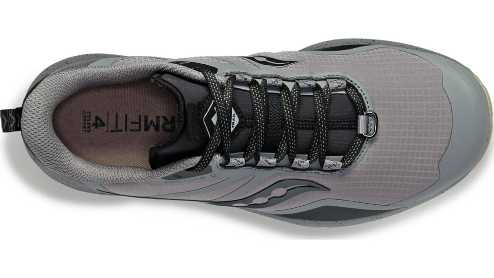 Saucony Peregrine Ice+ 3 Trail Shoes - Mens, Gravel/Black, 8, Medium, S20791-30-030-M-8