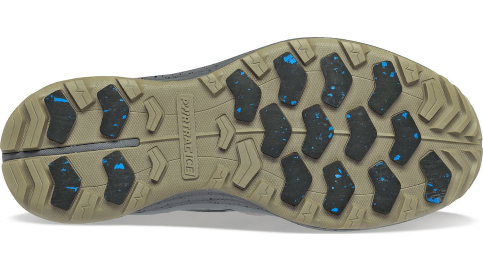 Saucony Peregrine Ice+ 3 Trail Shoes - Mens, Gravel/Black, 8, Medium, S20791-30-030-M-8