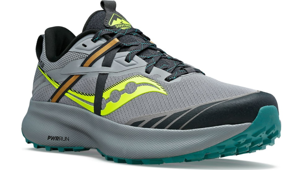 Saucony Ride 15 TR Trail Shoes - Mens, Fossil/Citron, 10, Medium, S20775-15-020-M-10