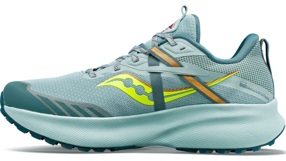 Saucony Ride 15 TR Trail Shoes - Womens, Mineral/Citron, 6.5, Medium, S10775-16-451-M-6.5