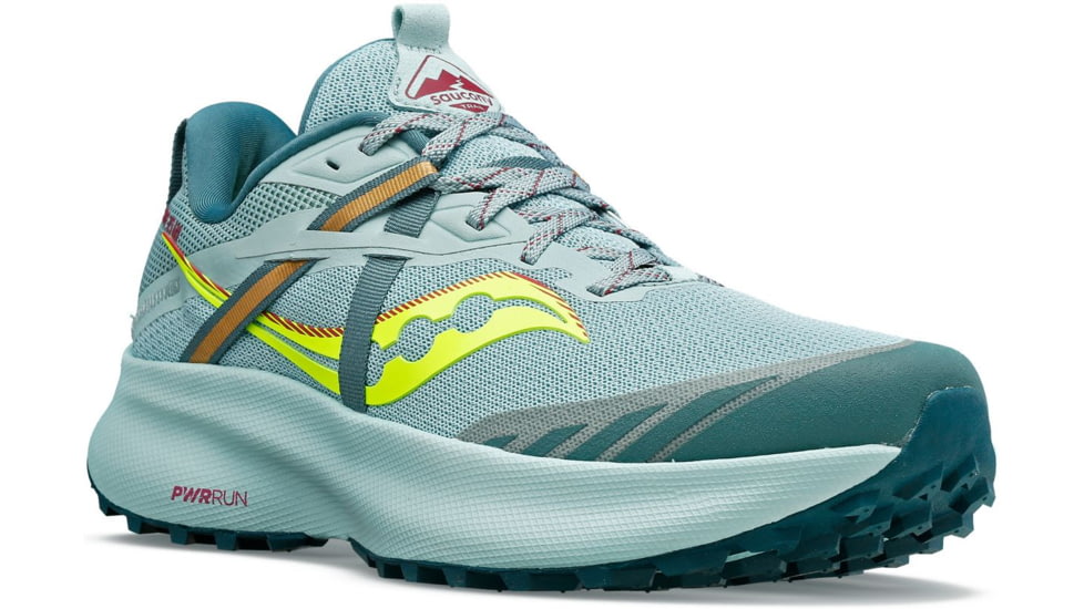 Saucony Ride 15 TR Trail Shoes - Womens, Mineral/Citron, 6.5, Medium, S10775-16-451-M-6.5
