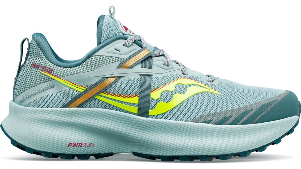 Saucony Ride 15 TR Trail Shoes - Womens, Mineral/Citron, 6.5, Medium, S10775-16-451-M-6.5