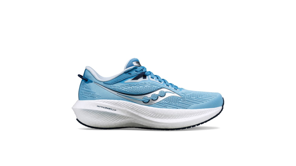 Saucony Triumph 21 Shoes - Womens, Breeze/Navy, 5, Medium, S10881-115-400-M-5