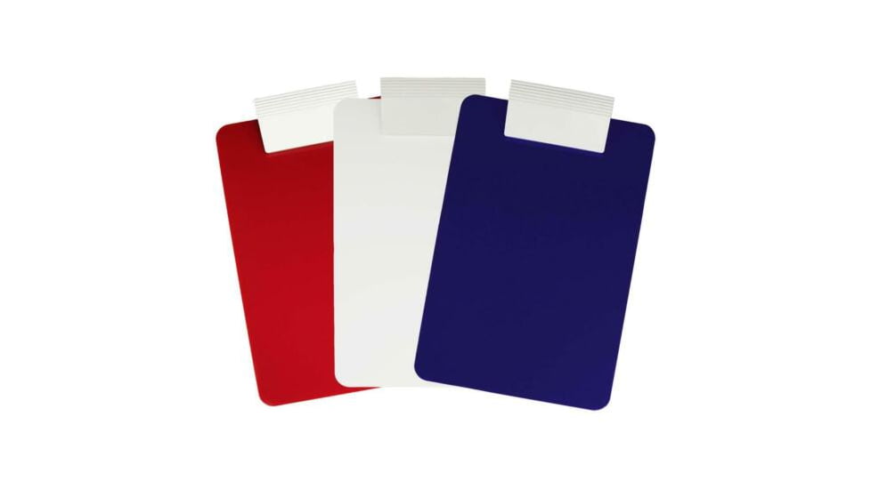 Saunders Antimicrobial Letter/A4 Size Plastic Clipboard, 3-Pack, Red/White/Blue, 21612