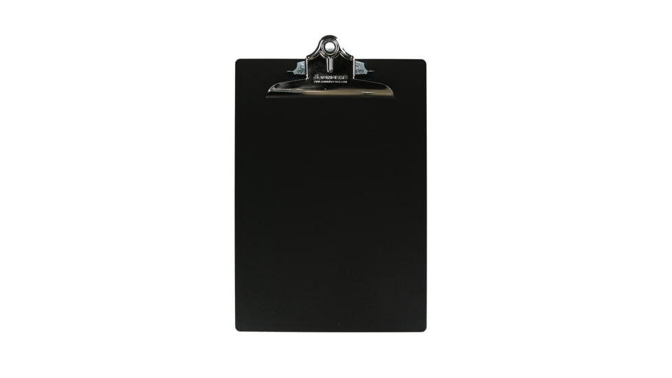 Saunders Letter Size Aluminum Clipboard w/ Clip, Black, Chrome Clip, 23517