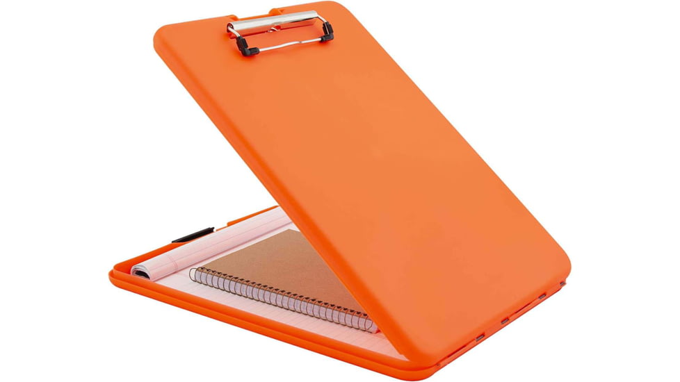 Saunders Slimmate A4 Storage Clipboard, Hi-Vis Orange, 00579