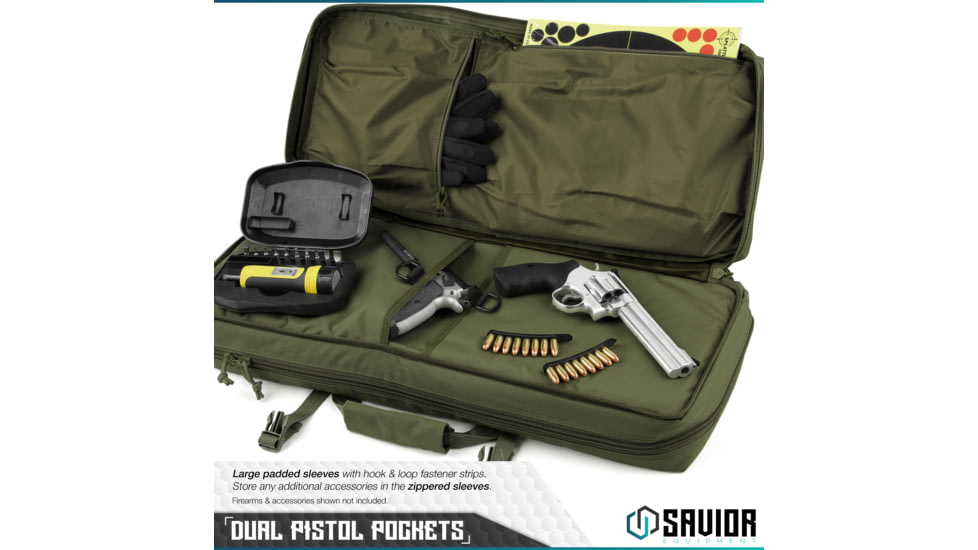 Savior Equipment American Classic Shorty Double Rifle Case, 28in, OD Green, RB-2812DG-V1-OG