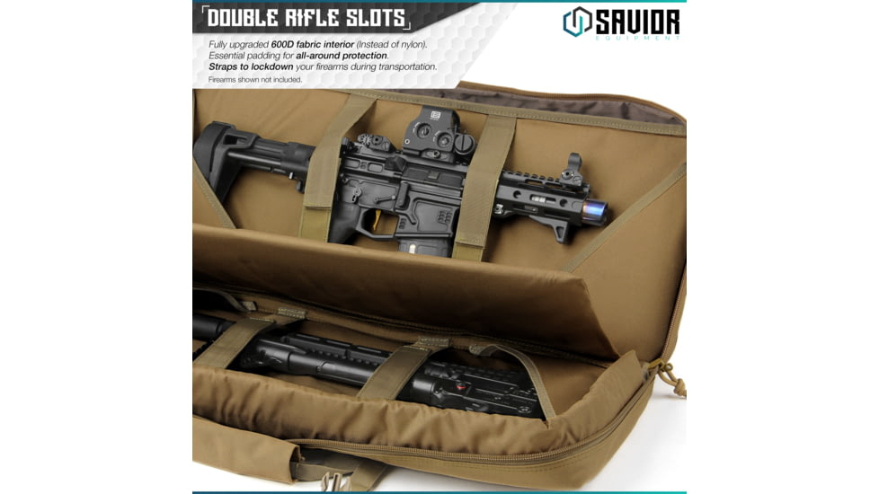 Savior Equipment American Classic Shorty Double Rifle Case, 32in, Dark FDE, RB-3212DG-V1-TN