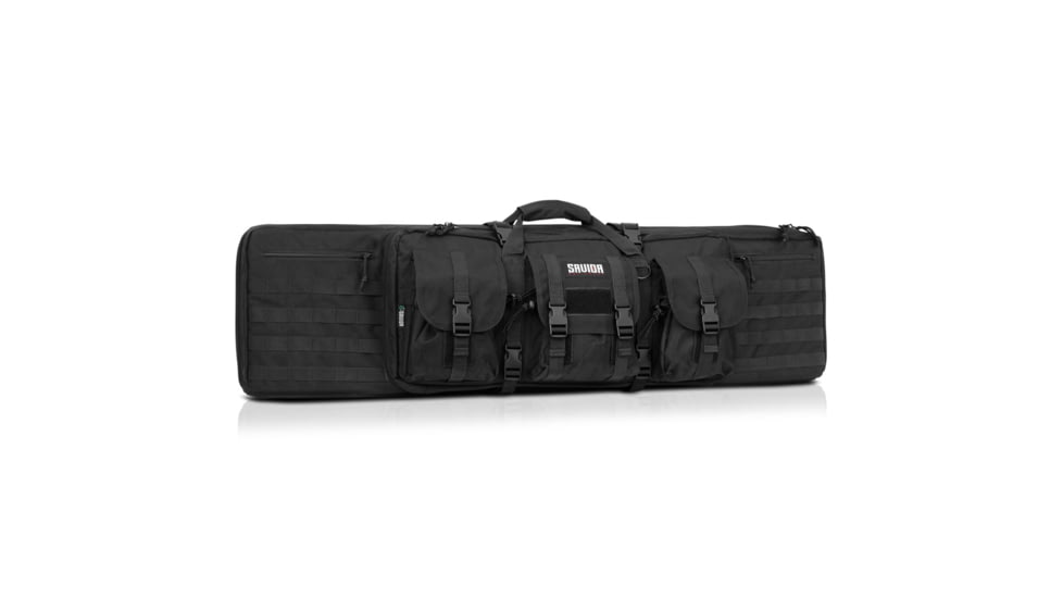 Savior Equipment American Classic Double Rifle Case, Black, 45in L x 12in H, RB-4612DG-V1-BK
