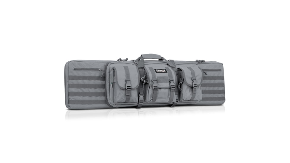 Savior Equipment American Classic Double Rifle Case, Grey, 51in L x 12in H, RB-5112DG-V1-GS