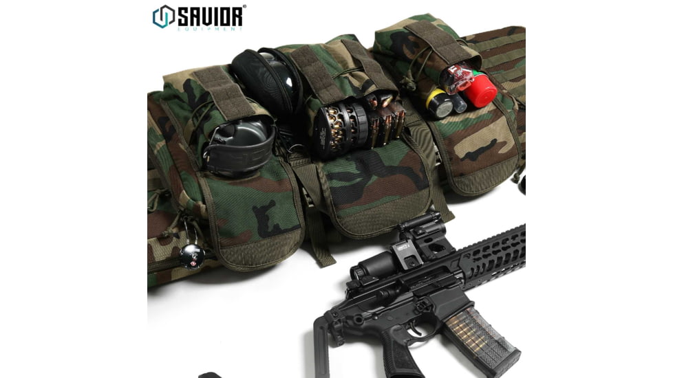 Savior Equipment American Classic Double Rifle Case, M81 Woodland, 54in L x 12in H, RB-5512DG-V1-M81