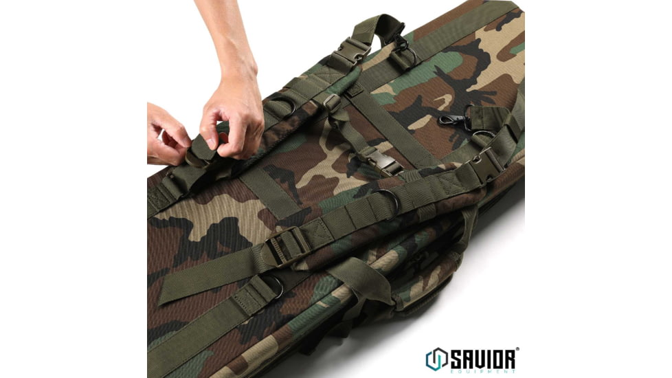 Savior Equipment American Classic Double Rifle Case, M81 Woodland, 54in L x 12in H, RB-5512DG-V1-M81