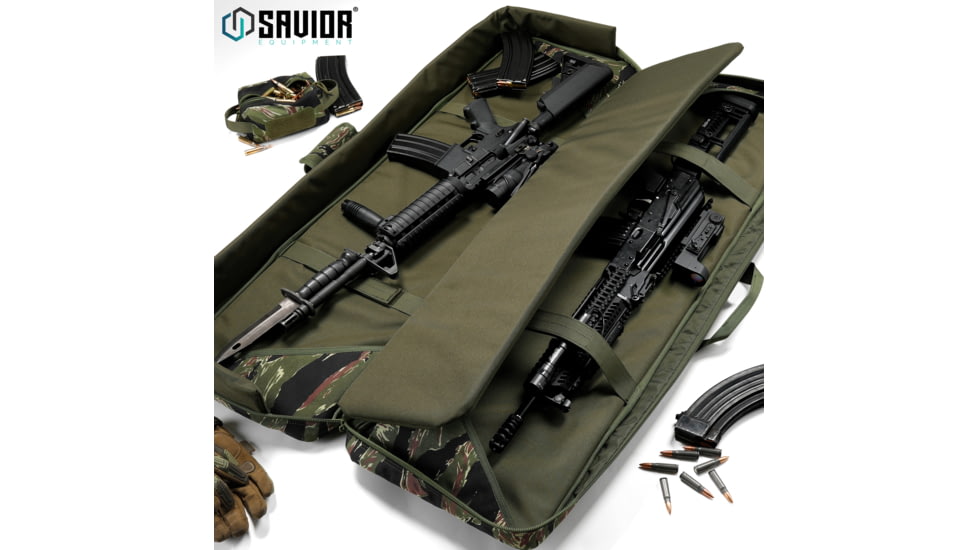 Savior Equipment American Classic Double Rifle Case, Tiger Stripe, 41in L x 12in H, RB-4212DG-V1-TIGR