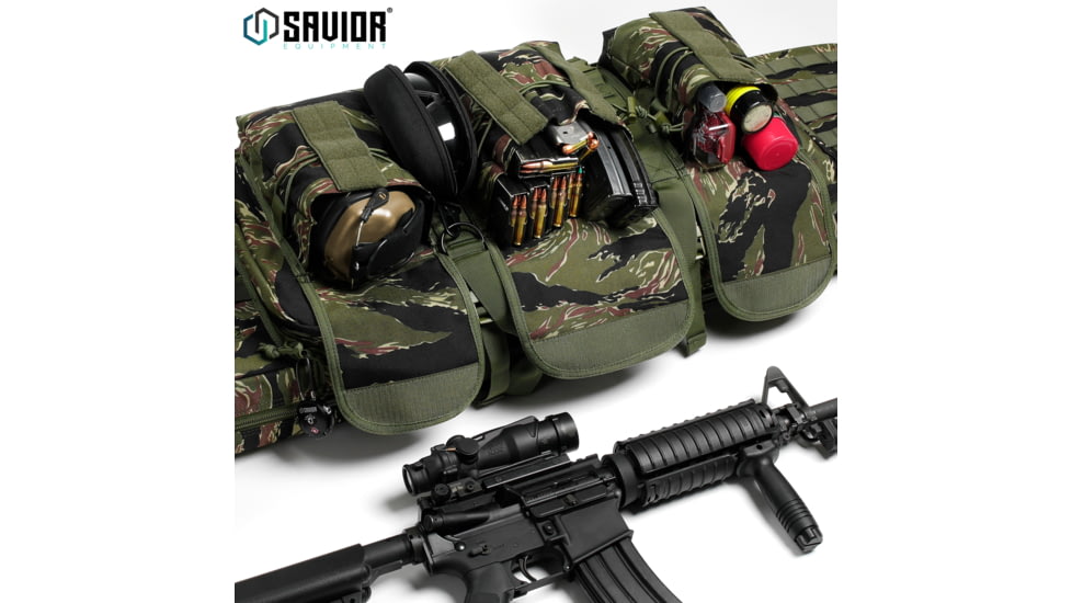 Savior Equipment American Classic Double Rifle Case, Tiger Stripe, 45in L x 12in H, RB-4612DG-V1-TIGR