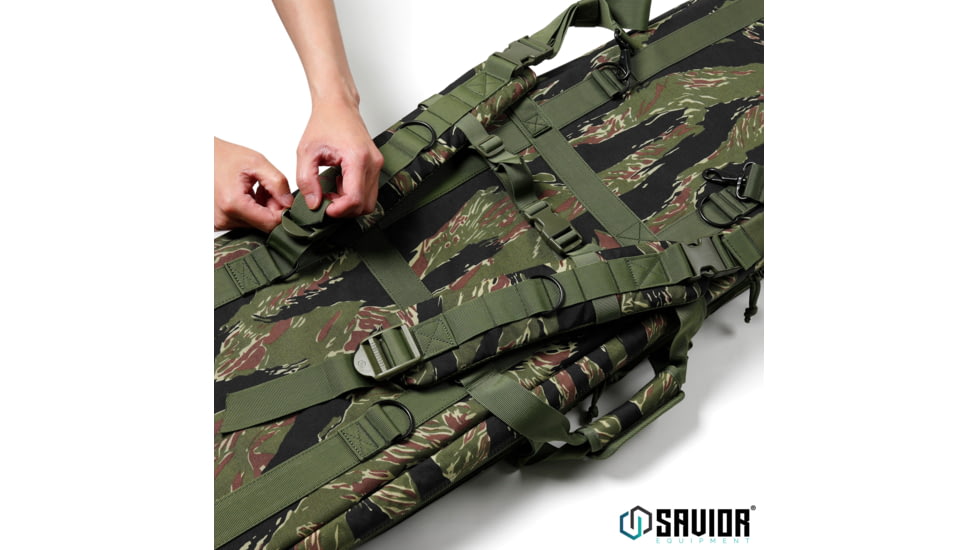 Savior Equipment American Classic Double Rifle Case, Tiger Stripe, 45in L x 12in H, RB-4612DG-V1-TIGR
