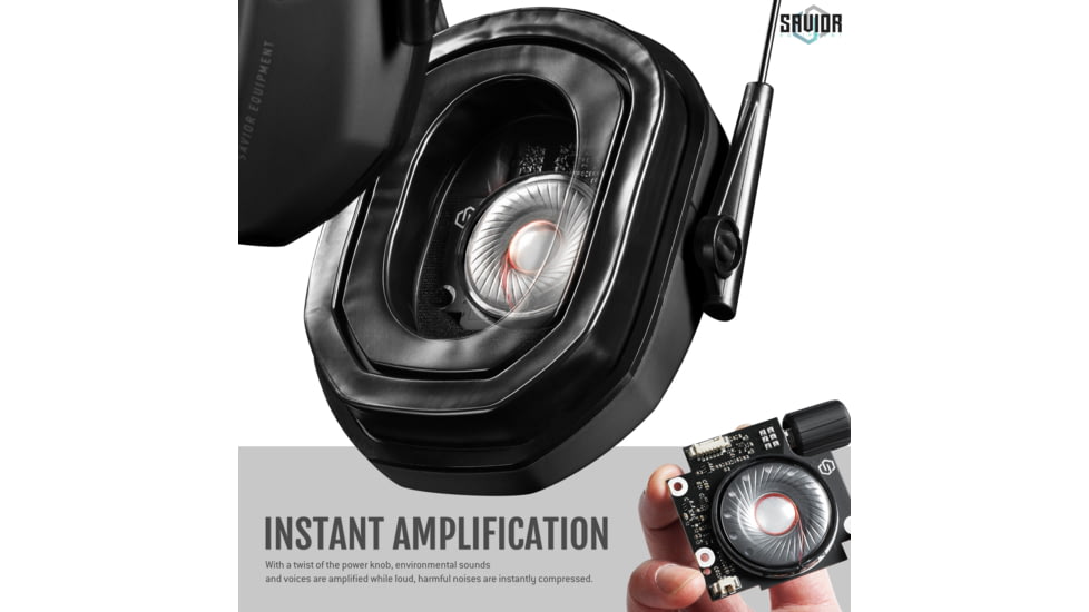 Savior Equipment Apollo Electronic Sound Suppressor, Black, Collapsed: 5.5 x 5.5 x 4, EM-APOLLO-BK