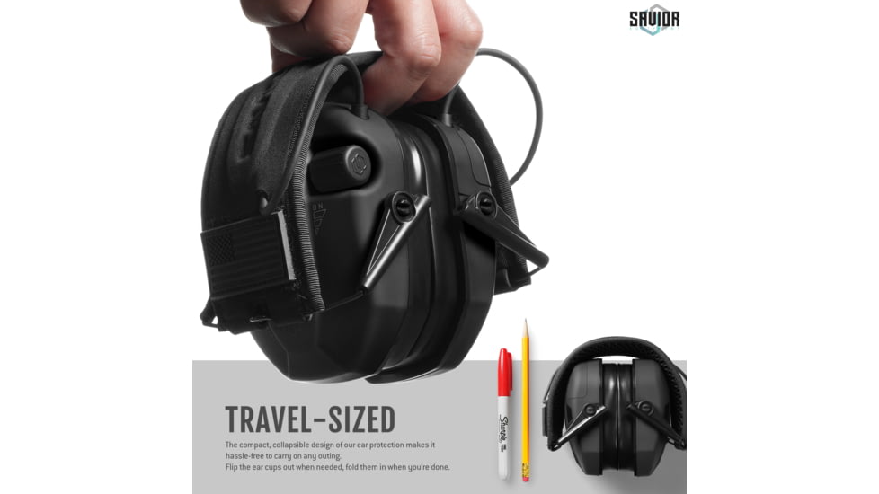 Savior Equipment Apollo Electronic Sound Suppressor, Black, Collapsed: 5.5 x 5.5 x 4, EM-APOLLO-BK