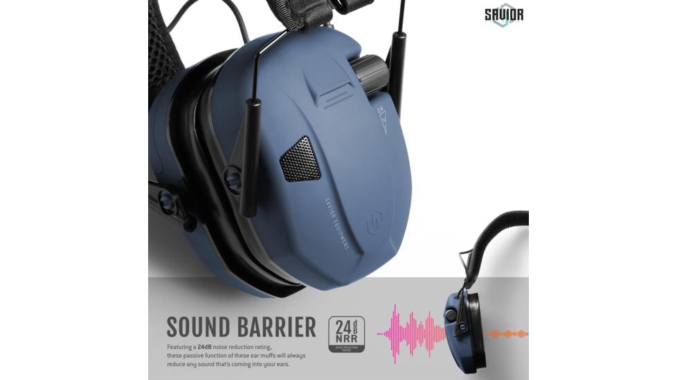 Savior Equipment Apollo Electronic Sound Suppressor, Midnight Blue, Collapsed: 5.5 x 5.5 x 4, EM-APOLLO-LU